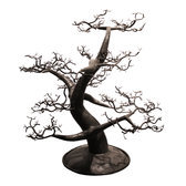 Arbre  bijoux porte-bijoux design Cdre 60 cm mtal recycl baobab Madagascar