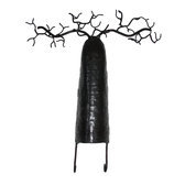 Arbre  bijoux porte-bijoux mural Baobab 20-25 cm Crochets mtal recycl Madagascar