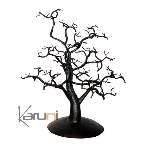 Arbre  bijoux porte-bijoux design Arbre 30-35 cm Branches Larges mtal recycl baobab Madagascar