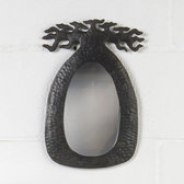 Miroir Arbre Baobab mtal recycl Madagascar 25 cm b