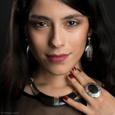 Bijoux Ethniques Touareg Collier en Argent et Ebne Torque Tour de Cou Lisse e