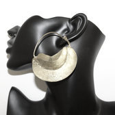 Bijoux Ethniques Africains Boucles d'Oreilles Croles Peul Fulani Mali 13PN Plaqu Argent 7 cm Feuille Style b