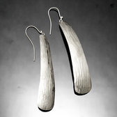 Bijoux Ethniques Africains Boucles d'Oreilles Peul Fulani Mali 102PA Plaqu Argent Feuille Fine Attache