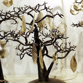 Bijoux Ethniques Africains Boucles d'Oreilles Peul Fulani Mali 106PT Plaqu Argent Feuilles Lisses Fines Lignes b