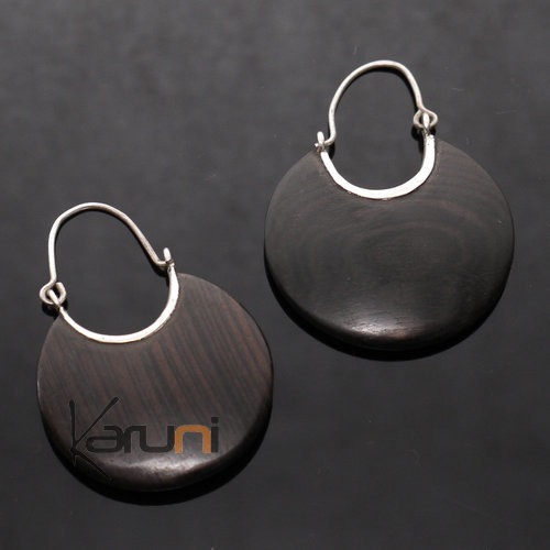 Bijoux ethniques Touareg Boucles d'Oreilles Croles En Argent 35 bne plates