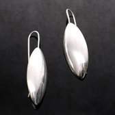 Bijoux Touareg Ethniques Boucles d'oreilles en Argent 04 Feuilles Lisses Bombes Design Karuni
