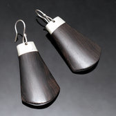 Bijoux Touareg Ethniques Boucles d'oreilles en argent et bne Pendant Palette Design