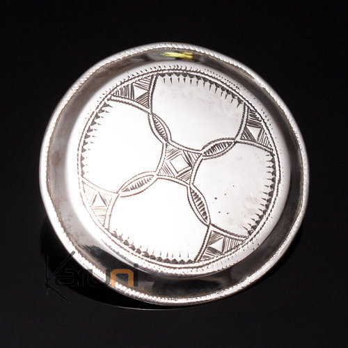 Broche en Argent Gravé 5002 Ronde