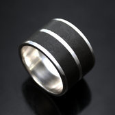 Bijoux Touareg Ethniques en Argent Bague Anneau alliance homme/femme bne 2 bandes larges inspiration Karuni