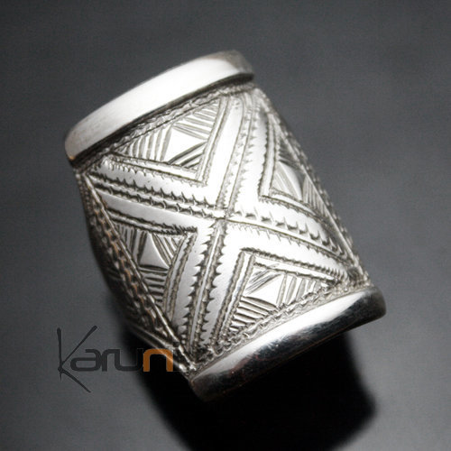 Bijoux Touareg Ethniques Bague Chevalire en Argent Grave homme/femme 21