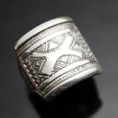 Bijoux Touareg Ethniques Bague Chevalire en Argent Grave homme/femme 22
