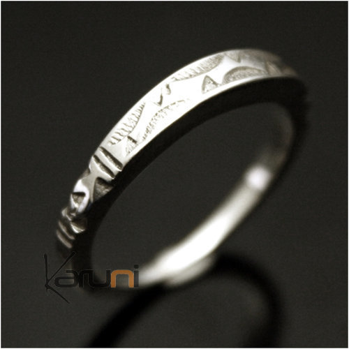 Argent Bague Anneau Alliance Fine grav homme/femme 09 Section Carre