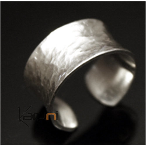 Bijoux Touareg Ethniques Bague Anneau Argent homme/femme 07 Large Martele Rglable Inspiration Karuni