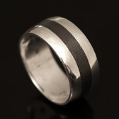 Bijoux Touareg Ethniques Bague Anneau Alliance en Argent Homme/Femme Bande Ebne Bomb  - KARUNI