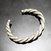 Bijoux Ethniques Africains Bracelet Peul Fulani Mali 02P Plaqu Argent Jonc Ouvert Twist