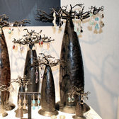 Arbre  bijoux porte-bijoux bomb Baobab design 25 cm mtal recycl Madagascar d