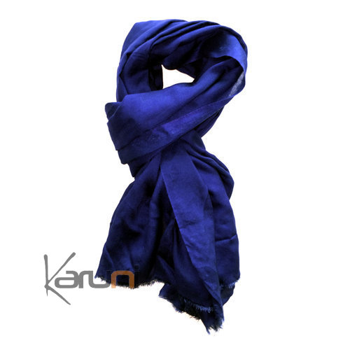 Cheche Touareg Foulard Echarpe Coton Homme/Femme Bleu Véritable Niger