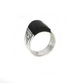 Bijoux Touareg Ethniques Bague argent et bne homme/femme Gravee - KARUNI