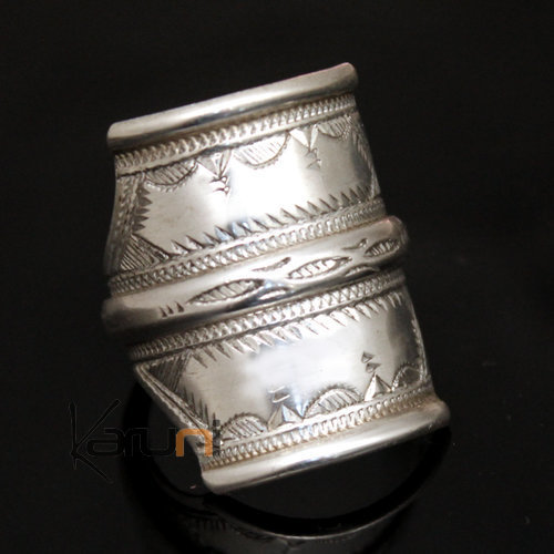 Bague Chevalière en Argent Gravée homme/femme 3 lignes 41