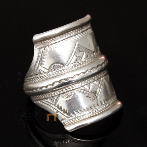 Bague Chevalière en Argent Gravée homme/femme 3 lignes 42