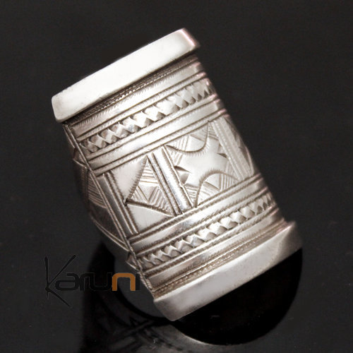 Bijoux ethniques Touareg Bague Chevalire en argent Homme femme Grande 07