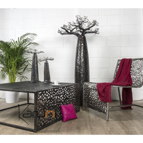 Arbre à porte-bijoux design Baobab 150 cm métal recyclé Madagascar