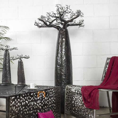 Arbre à porte-bijoux design Baobab 150 cm métal recyclé Madagascar
