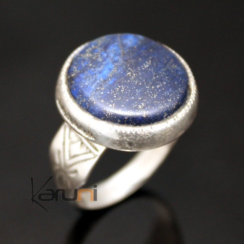 Bague en Argent Lapis Lazuli 05 Ronde