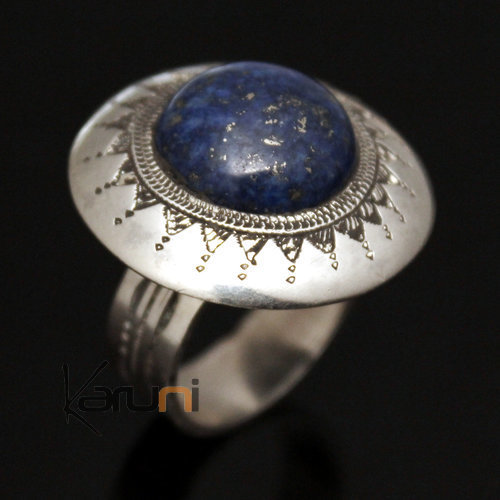 Bague Lapis Lazuli argent ronde