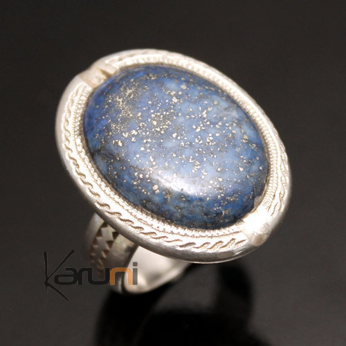 Bague en Argent Lapis Lazuli 11 Homme/Femme Ovale