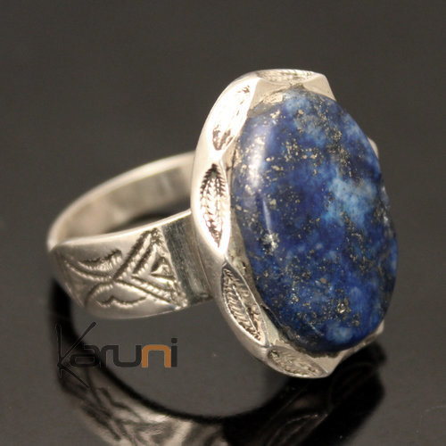 Bague en Argent Lapis Lazuli 12 Homme/Femme Ovale