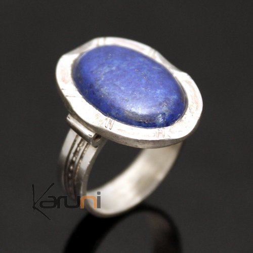 Bague en Argent Lapis Lazuli 13 Homme/Femme Ovale