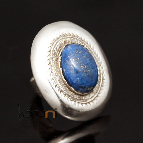 Bague en Argent Lapis Lazuli 17 Homme/Femme Ovale