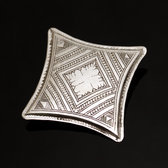 Bijoux Ethniques Touareg Artisanaux Africains Broche en Argent Grav 09 Grand Losange