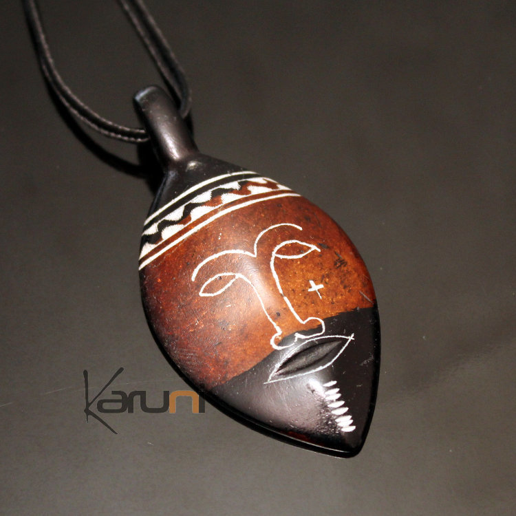 Collier Pendentif Maori En Os Sculpté à La Main - Marque 81stgeneration, Longueur 84 Cm