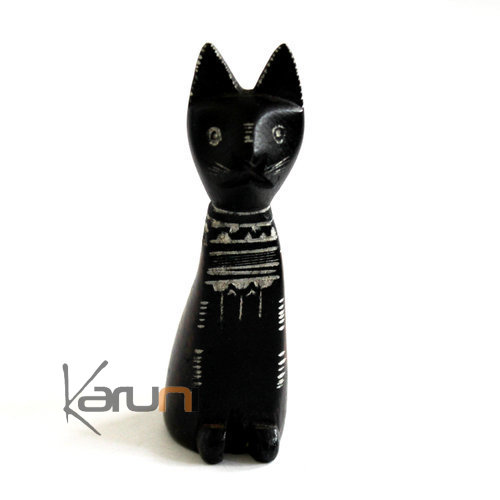 Sculpture Steatite Pierre  Savon Animal Touareg Niger Pierre de l'Ar Dcoration Chat 01 b