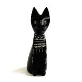 Sculpture Steatite Pierre  Savon Animal Touareg Niger Pierre de l'Ar Dcoration Chat 01 b