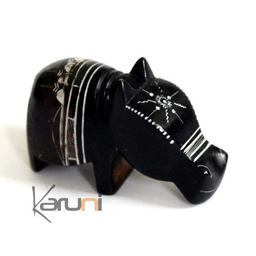 Sculpture Steatite Pierre  Savon Animal Touareg Niger Pierre de l'Ar Dcoration Hippopotame 04