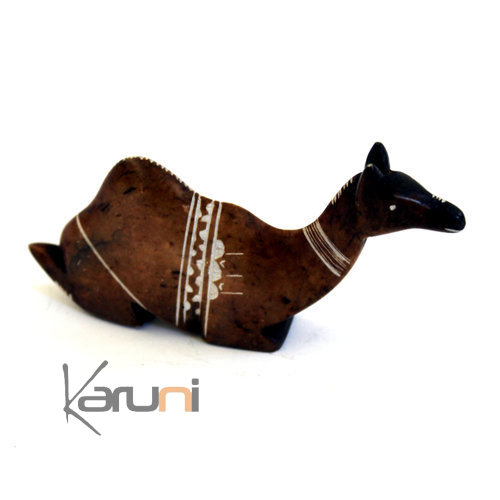 Sculpture Steatite Pierre à Savon Animal Touareg Niger Pierre de l'Aïr Décoration Dromadaire Chameau 04