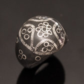 Bijoux Ethniques Africains Touareg Bague en Argent et Corne Synthtique Mauritanie Filigranes Large 02