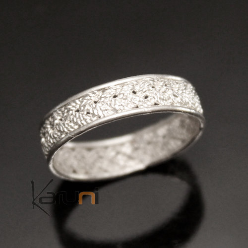 Touareg Bague Anneau Tressé en Argent 750 Mauritanie 02 Touareg Bague Anneau Tressé en Argent 750 Mauritanie 02