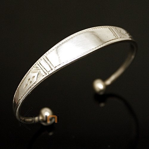 Bracelet en argent large Gravé Enfant/Bébé 16 Gourmette