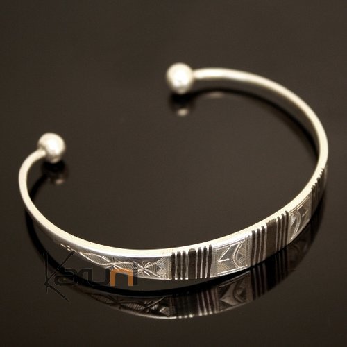 Bracelet en Argent Large Ebène Enfant/Bébé 05