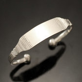 Bijoux Touareg Ethniques Bracelet Gourmette en Argent Enfant/Bb 03