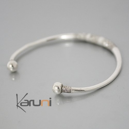 Bijoux Touareg Ethniques Bracelet en argent Rond Enfant/Bb 01 Grav b