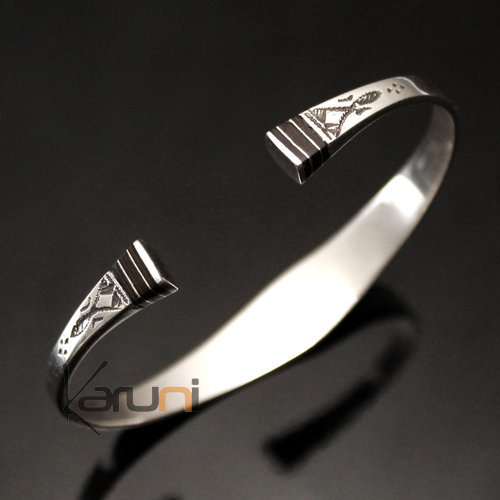 Bijoux Touareg Ethniques Bracelet en Argent Large  Bouts Ebne Homme/Femme 01 b