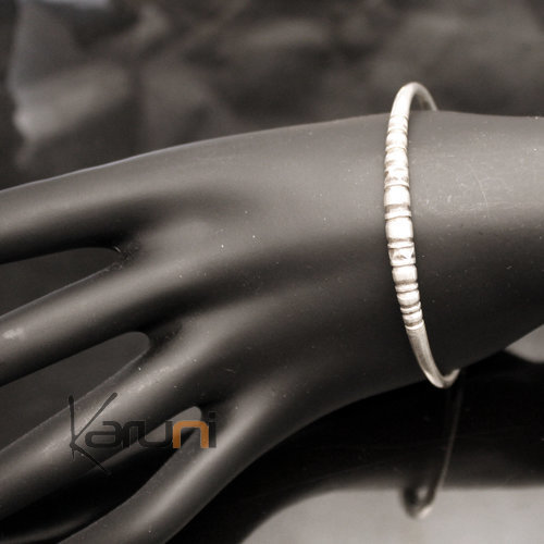 Bracelet en argent Rond Homme/Femme 03 Perlé