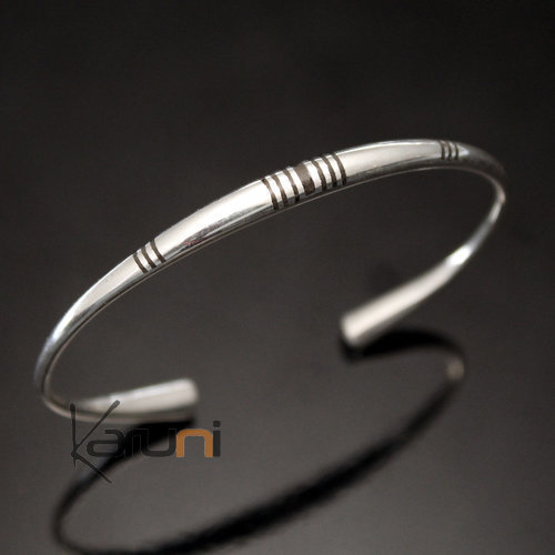 Bracelet en Argent et Ebène Rond Homme/Femme 04