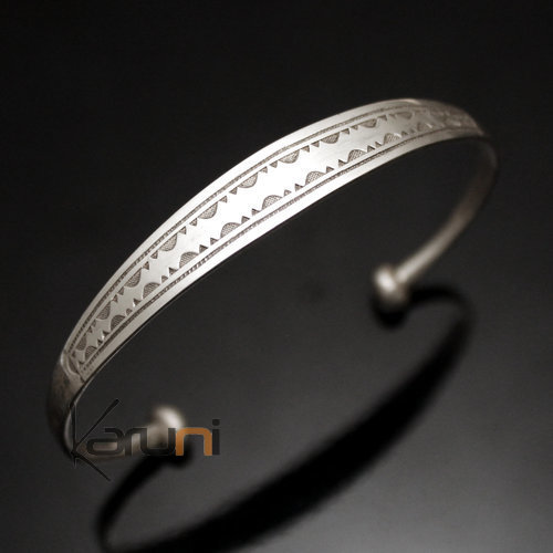 Bracelet en argent large Gravé Homme/Femme 23