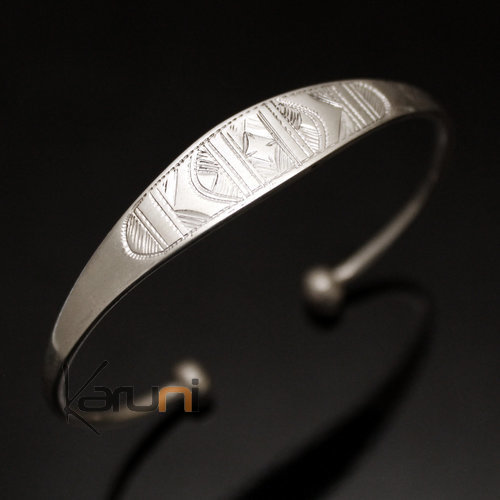 Bracelet en argent large Gravé Homme/Femme 24